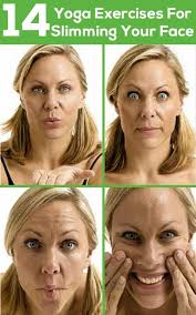 12 Yoga Exercises For Slimming Your Face Face Yoga Face Yoga Exercises Facial Yoga