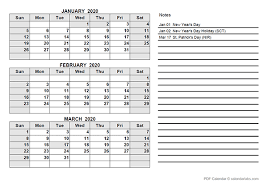 2020 Singapore Quarterly Calendar Template Free Printable Templates