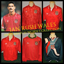 Wales football shirts and kits. Ian Rush Wales 1990 S Match Worn Shirt Collection Wales Football Shirt Wales Football Team Football Shirts