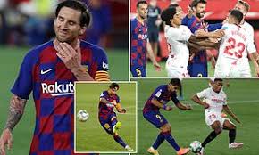 These 2 teams have met 20 times in the last several seasons based. Sevilla 0 0 Barcelona Lionel Messi Misses Opportunity To Score 700th Career Goal Daily Mail Online