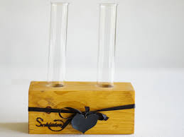 Vase Holzvase Glasrohrchen Vase Aus Reagenzglas Gross Etsy Vase Brushing Teeth Holder