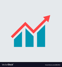 Flat Growing Graph Bar Chart Icon