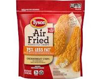 How long do you put Tyson buffalo chicken strips in the air fryer?