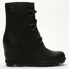 The only complaint she had was that the camel was more yellow then expected. Sorel Joan Of Arctic Ii Black Leather Wedge Boots