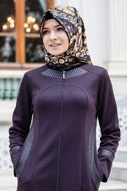 Resm Deri Detayli Ferace Modeli Sedanur Collection 1171 Mor With Images Hijab Fashion Fashion Blouses For Women