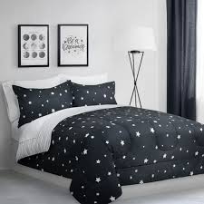Black And White Comforter Canada Safdie Co Comforter Set 2pc T Black Stars Walmart Canada In 2020 Comforter Sets Bed Comforter Sets Black Comforter