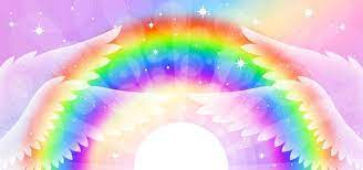 خلفية قوس قزح وأجنحة rainbow unicorn images free artwork