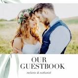 Wedding guest book with photo on front. 29 72