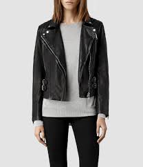 Womens Hawks Leather Biker Jacket Black Allsaints Com All Saints Leather Jacket Leather Jackets Women Leather Jacket