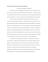 This example of basic reflective writing can be split into three parts: Sample Reflection On Icss Conference