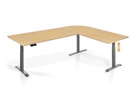 Schreibtisch preise vergleichen und günstig kaufen bei idealo.de 1.796 produkte große auswahl an marken bewertungen & testberichte. Office One Elektrisch Hohenverstellbarer Eckschreibtisch Mit Memory Funktion Dekorspanplatte Grau Ahornfarbig