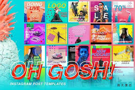 Oh Gosh Instagram Post Templates By Broductive On Creativemarket Instagram Post Template Instagram Template Post Templates