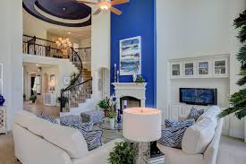 Westin Homes Houston Home Builder The Carter Floorplan Living Room Blue Rotuna Ceiling Fire Westin Homes Model Homes Living Room Design Inspiration