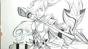 Buku mewarnai adalah buku yang berisi kumpulan gambar hitam putih untuk diwarnai dengan pensil warna. Menggambar Miya Hero Mobile Legends How To Draw Miya Hero Mobile Legends Youtube