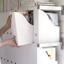 Ikea Flyt Magazine File Holder Paper Book Storage Office Desk Organizer White Case 10 Amazon Co Uk Office Desk Organization Office Desk Organization Storage