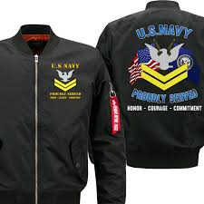 Us Navy E 5 Petty Officer Second Class E5 Po2 Gold Stripe Collar Device Flight Bomber Jacket Flight Bomber Jacket Bomber Jacket Jackets
