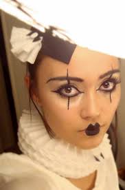 Pierrot Makeup Halloween Schminken Puppe Clown Schminken Frau Schminken