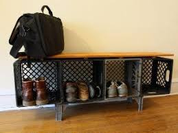 Milk crates + boards + plywood = outdoor milk crate table. Milk Crate Furniture How To Mother Earth News