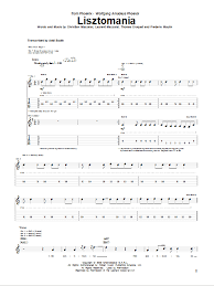 Lisztomania by Phoenix Sheet Music for Guitar Tab at Sheet Music Direct