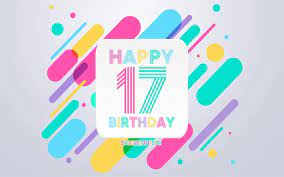 Recorta las plantillas de letras para formar palabra «felicidades» o «feliz cumpleaños» y el nombre de quien cumple años, tienes el alfabeto completo para recortar las letras que necesites. Descargar Fondos De Pantalla Felices 17 Anos Cumpleanos Resumen De Cumpleanos De Fondo Feliz Cumpleanos Numero 17 De Colores Abstraccion 17 De Cumpleanos Feliz Cumpleanos Lineas De Fondo De 17 Anos De