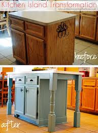 This diy kitchen island from little glass jar repurposes an old bookshelf. Kitchen Island Transformation Kitchen Island Makeover Diy Kitchen Island Home Kitchens