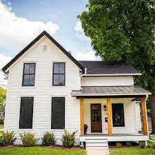 We also added a variety of patio door styles depending on the function and location within the home. Black White Urban Farmhouse Interiors In A Renovated 1900 Home Hello Lovely