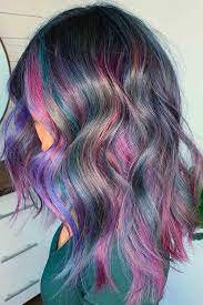 35 Refreshing Peekaboo Hair Ideas Spice Up Your Color Keep It Healthy At Once Peekaboo Hair Funky Hair Colors Creative Hair Color