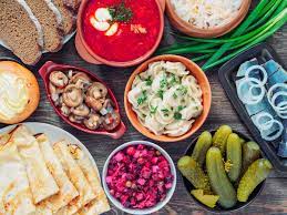 Russians love their salad, that's for certain. Traditional Russian Dishes Served On The New Year S Eve Global Storybook