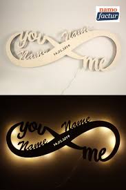 Discover unique gifts for everyone in your life. Personalized Wood Night Lights Name Sign Infinity Symbol Anniversary Gift Wedding Gift Wood Personalised Wooden Gifts Boyfriend Gifts Gifts