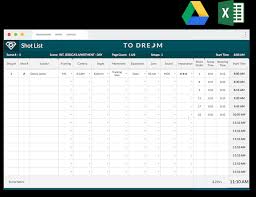 Professional Shot List Template Sethero