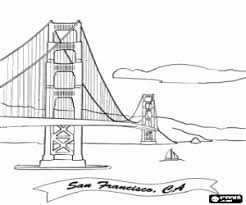 Listas y rincones relacionados con puente de san francisco. Golden Gate De San Francisco Para Colorear Pintar E Imprimir