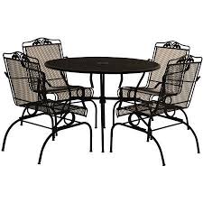 Arlington Industries 89917420505131 House 5piece Action Patio Dining Set Charcoal Color For Mo Wrought Iron Patio Furniture Patio Dining Set Arlington House