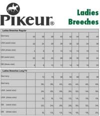 Ladies Riding Breeches Size Chart Irideon Cadence Breeches