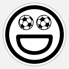 The american football emoji depicts a brown leather oblong ball with white seams. Soccer Smiley Soccer Emoji Klistermarke Spreadshirt