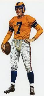 bob waterfield ob for the los angeles rams 1948 art work by merv corning los angeles rams nfl championships nfl
