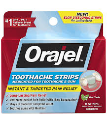 Toothache Strips Medicated For Toothache Gum Orajel