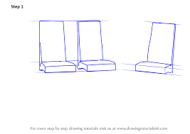 Draw the outline for the chairs as shown. Learn How To Draw Dining Table With Chairs Furniture Step By Step Drawing Tutorials