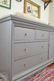 Update To A Nursery Dresser And Changing Table Refresh Living Cherry Bedroom Furniture Grey Dresser Bedroom Furniture Makeover