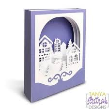 Download Christmas Shadow Box Card Svg File