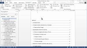 How To Create A Table Of Contents In Word Youtube