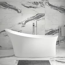 Contrasting black marble effect floor with a white marble effect wall tile. Wickes Boutique Ferrara Marble Effect Glazed Porcelain Wall Floor Tile 890 X 442mm Wickes Co Uk