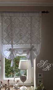 Van Deurs Raffgardine Agnete Mit Hakelspitze 100x160cm Hakelgardine Shabby Chic Gardinen Shabby Chic Badezimmer Spitze Fenster