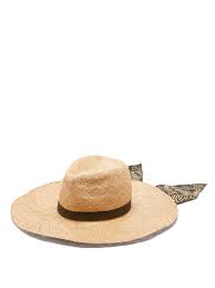 Billy Bob Foliage Print Tie Straw Hat House Of Lafayette Matchesfashion Uk
