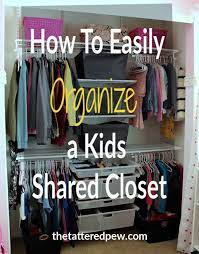 It features adjustable hooks to fit over virtually any door and comes with mesh backings to prevent shoes from sliding around. How To Easily Organize A Kids Shared Closet The Tattered Pew Kids Closet Organization Shared Closet Kid Closet