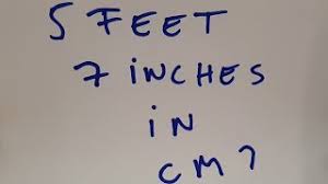 This was not a satisfactory reference as barleycorn lengths vary naturally. 5 Feet 7 Inches In Cm Youtube
