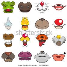 A Vector Illustration Of Different Wild Animals Mouth Cartoons Mouth Mask Design Animals Wild Animal Noses