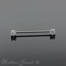 Maybe you would like to learn more about one of these? Fashion Jewellery Body Jewellery 14g Silver Surgical Steel Double Round Simulated Diamond Industrial Straight Bar