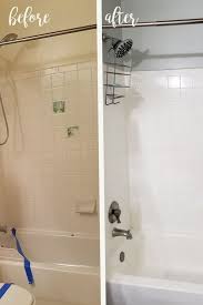 Imagine how many tiles you will need should you decide to tile your bathroom floor and walls. Refinished Bathroom Sink And Shower Tub With Rust Oleum Refinishing Kit Diy Bathroom Makeover Small Bathroom Makeover Bathtub Makeover