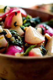 Nyt Cooking The Bitterness Of Radish Greens Pairs Wells With A Sweet And Sour Sauce In This Stir Fry We Always Toss Eating Well Recipes Greens Recipe Recipes
