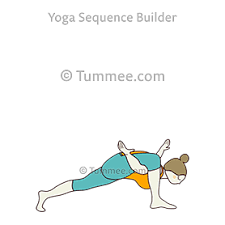 Lizard Pose Airplane Arms Under Knee Yoga Utthan Pristhasana Hasta Vimana Under Knee Yoga Sequences Benefits Variations And Sanskrit Pronunciation Tummee Com